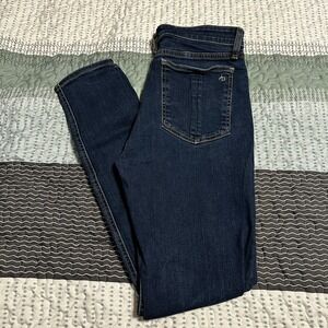 Rag & Bone Nina High-Rise Skinny Jeans Marine Blu WDD19F2664K6RM Size 29